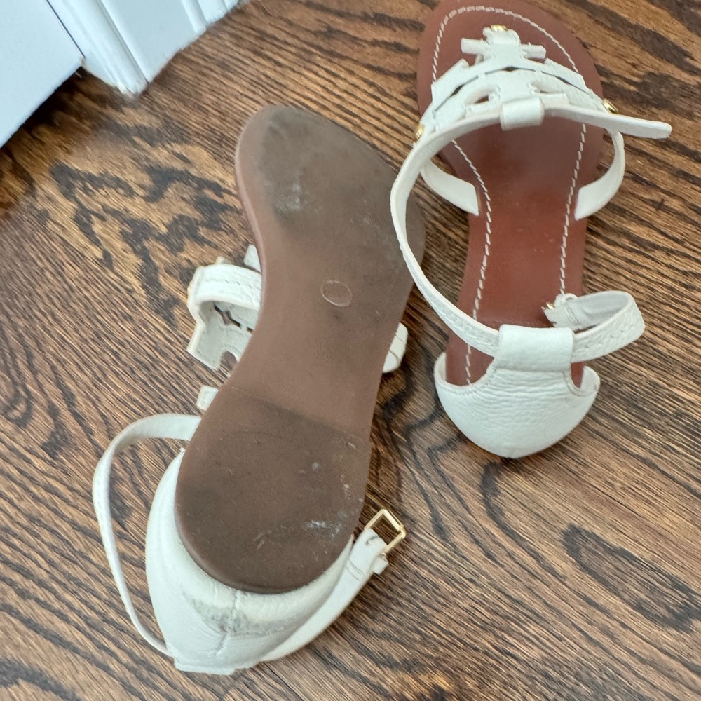 TORY BURCH Leather T-Strap Sandals - Picture 4 of 4